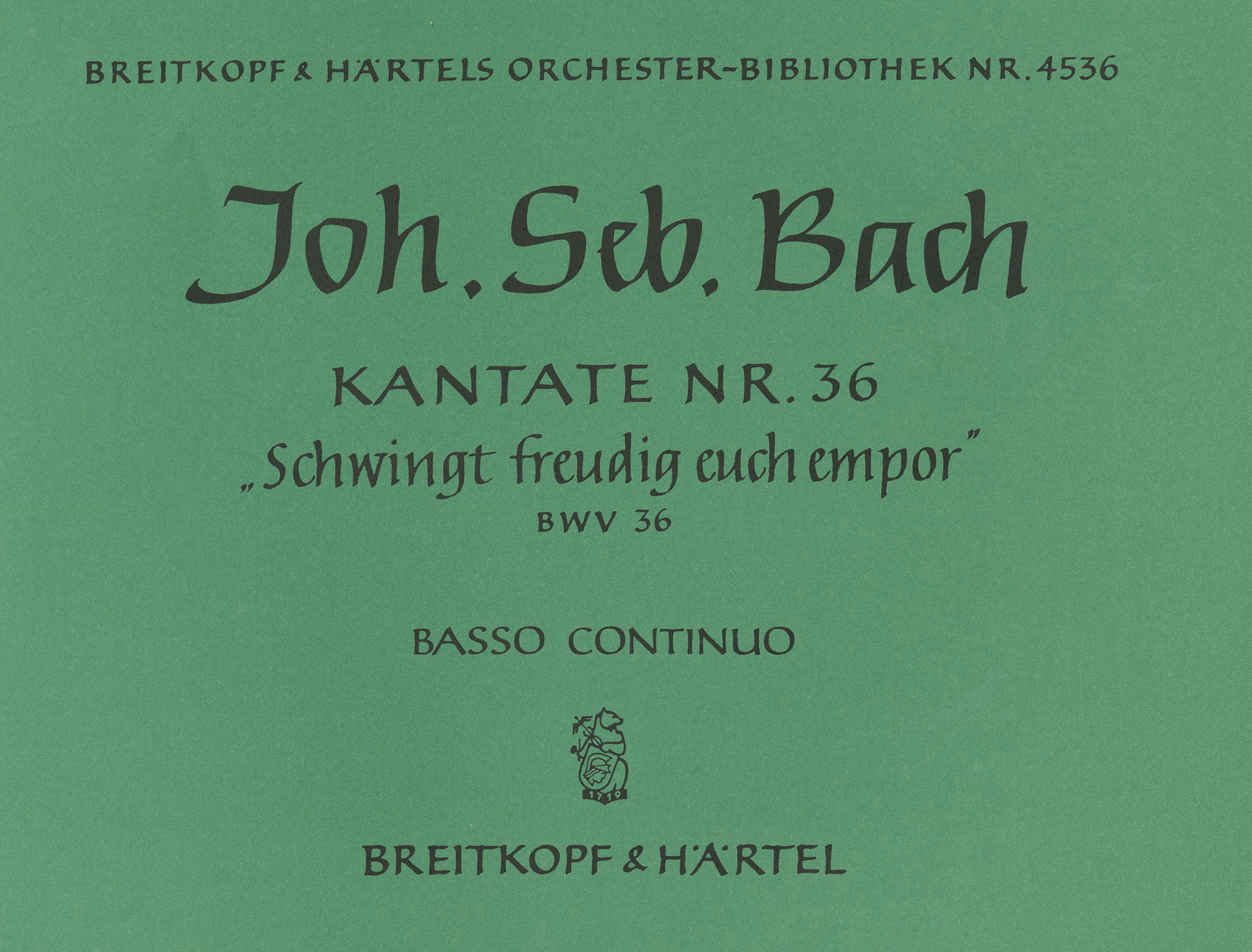 Vorderes Coverbild Kantate BWV 36 „Schwingt freudig euch empor“ (1731)