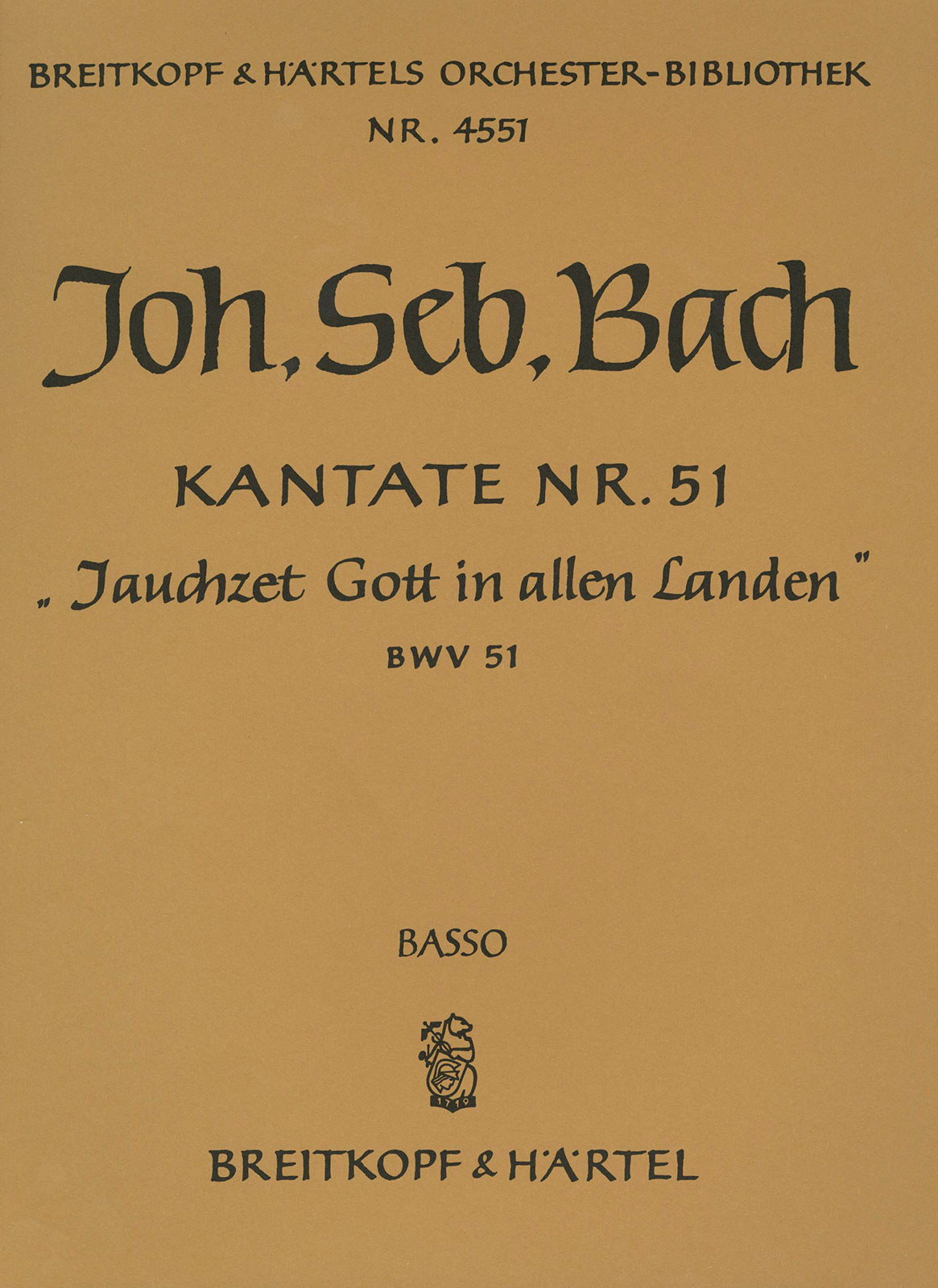 Vorderes Coverbild Kantate BWV 51 „Jauchzet Gott in allen Landen“