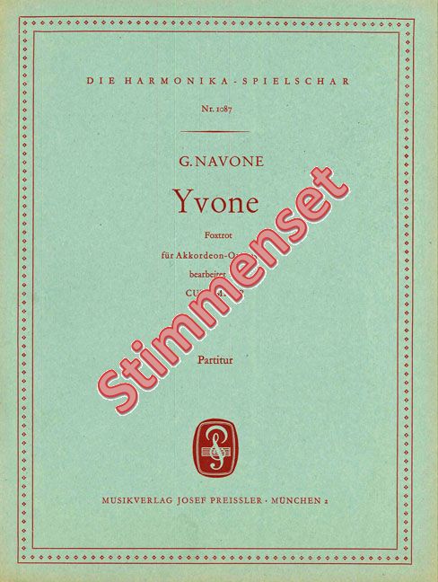 Vorderes Coverbild Yvone