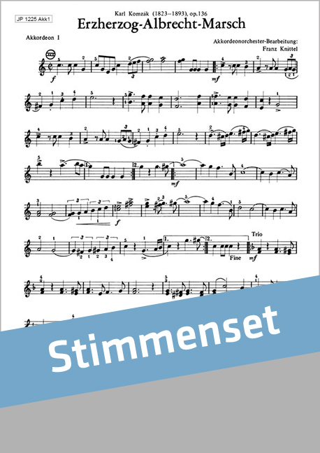 Vorderes Coverbild Erzherzog Albrecht-Marsch