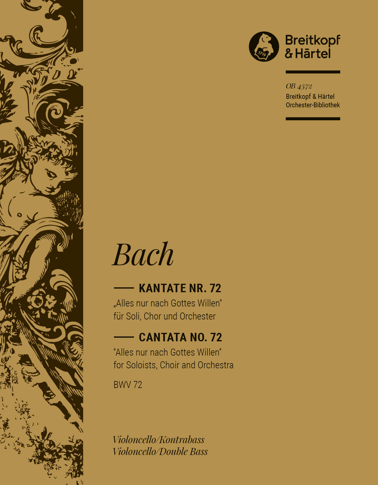 Vorderes Coverbild Kantate BWV 72 „Alles nur nach Gottes Willen“