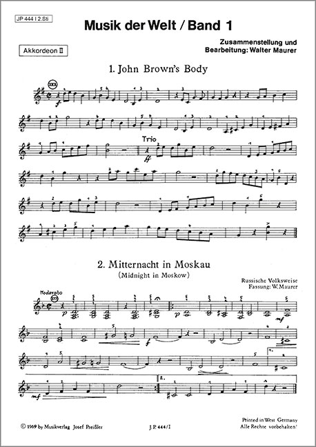 Vorderes Coverbild Musik der Welt, Band 1