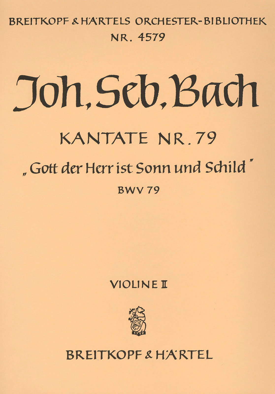 Vorderes Coverbild Kantate BWV 79 „Gott der Herr ist Sonn und Schild“ (1725)