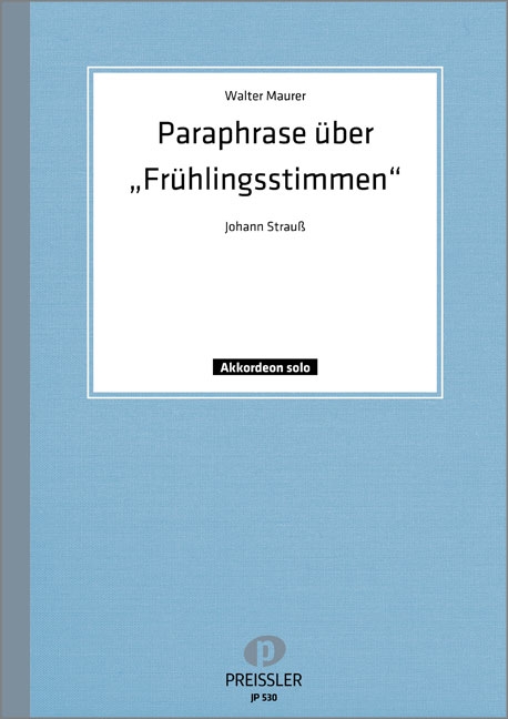 Vorderes Coverbild Paraphrase über Frühlingsstimmen