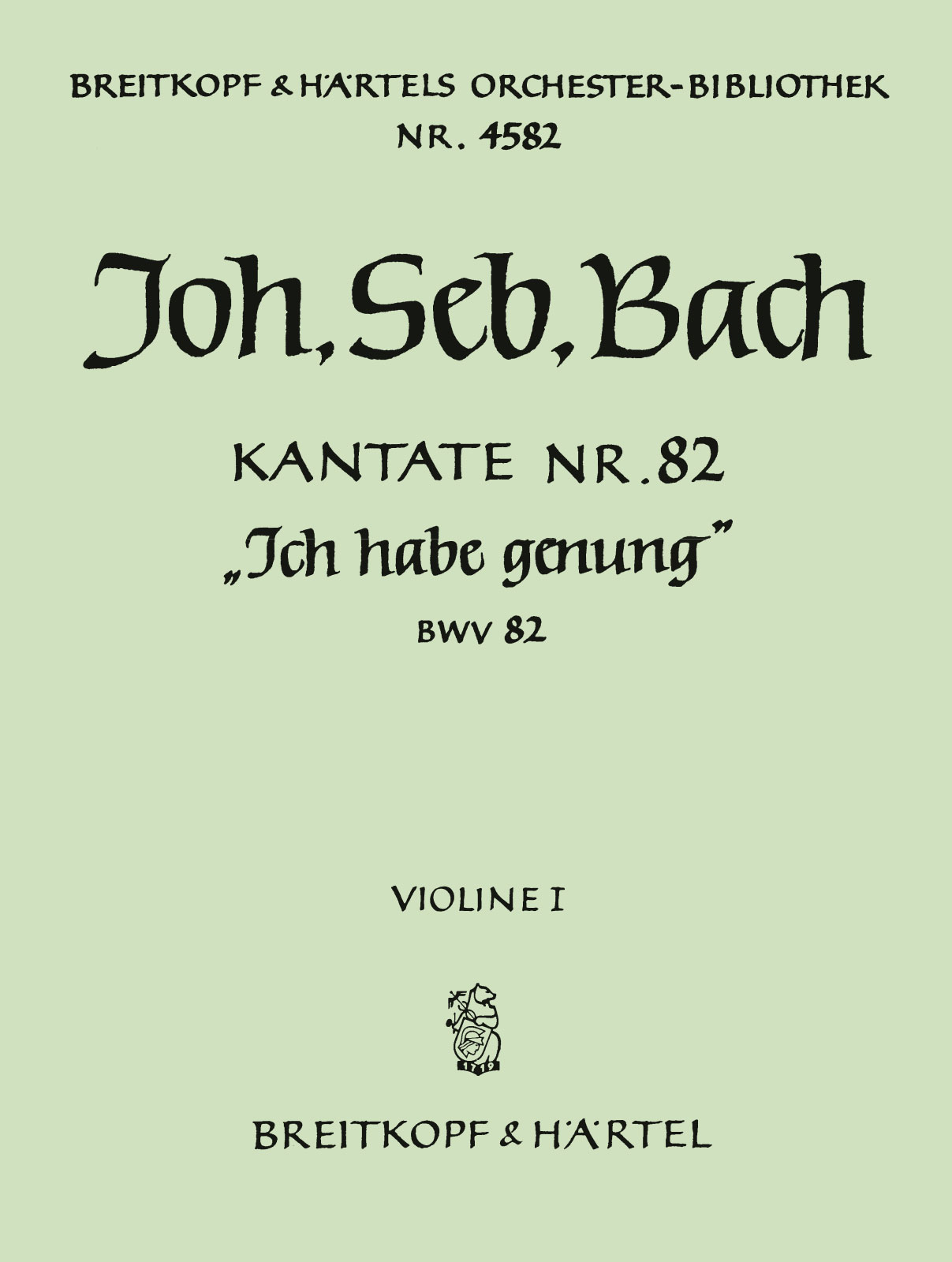 Anderes Coverbild Kantate BWV 82 „Ich habe genung“