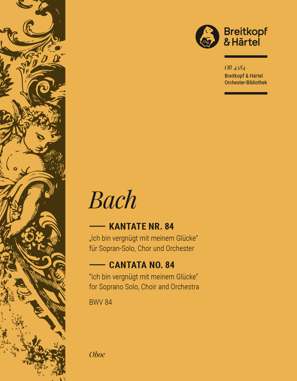 Vorderes Coverbild Kantate BWV 84 „Ich bin vergnügt mit meinem Glücke“