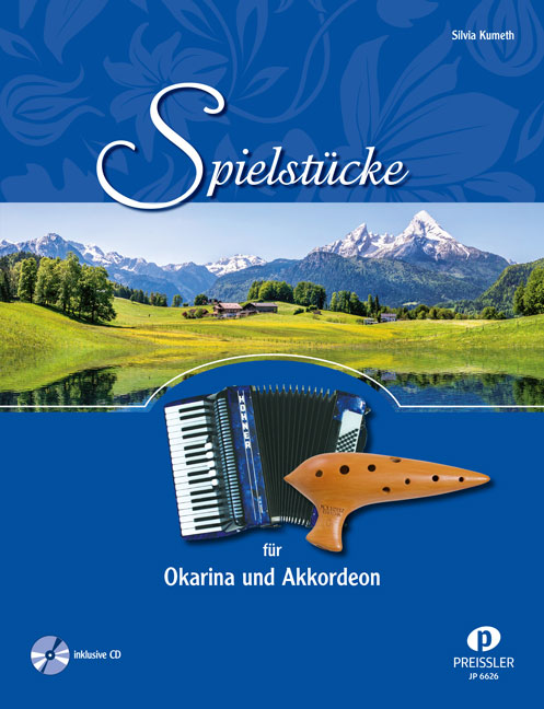 Vorderes Coverbild Spielstücke für Okarina und Akkordeon