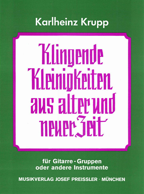 Vorderes Coverbild Klingende Kleinigkeiten aus alter und neuer Zeit