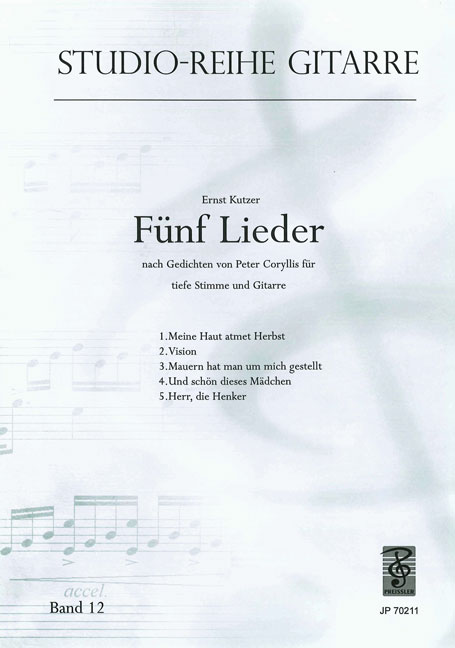 Vorderes Coverbild Fünf Lieder