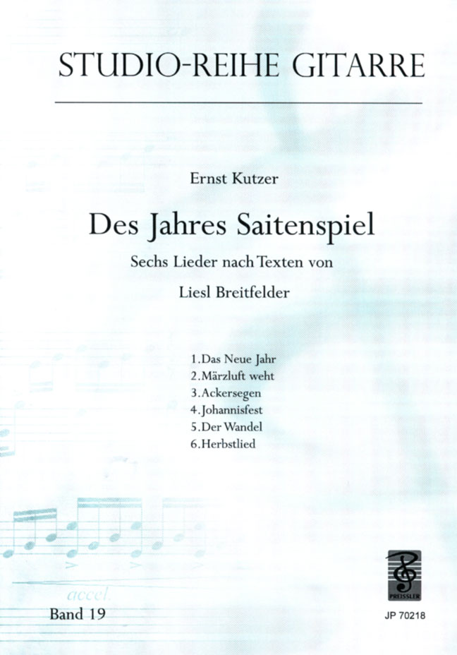 Vorderes Coverbild Des Jahres Saitenspiel. Sechs Lieder.