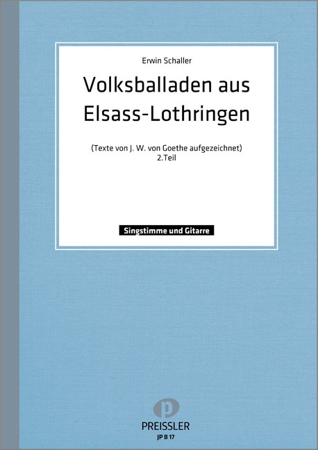 Vorderes Coverbild Volksballaden aus Elsaß-Lothringen, 2. Teil