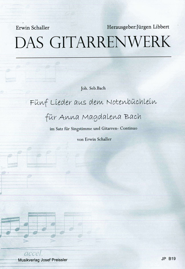 Vorderes Coverbild Fünf Lieder aus dem Notenbüchlein für Anna Magdale