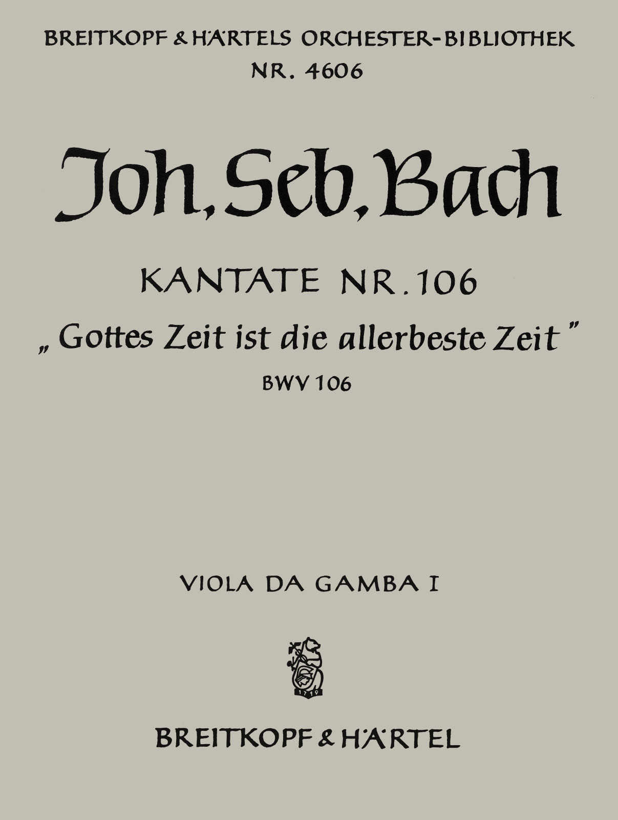 Vorderes Coverbild Antiche Danze ed Arie BWV 106