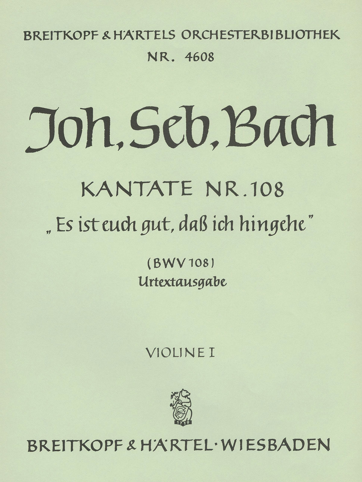 Anderes Coverbild Kantate BWV 108 „Es ist euch gut, dass ich hingehe“