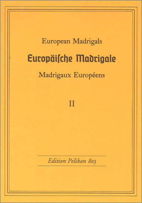 Vorderes Coverbild Europäische Madrigale Vol 2