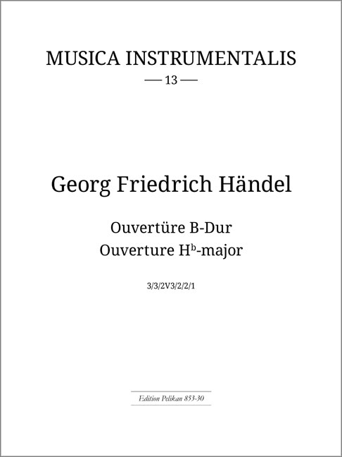 Vorderes Coverbild Ouvertüre B-Dur, HWV 336