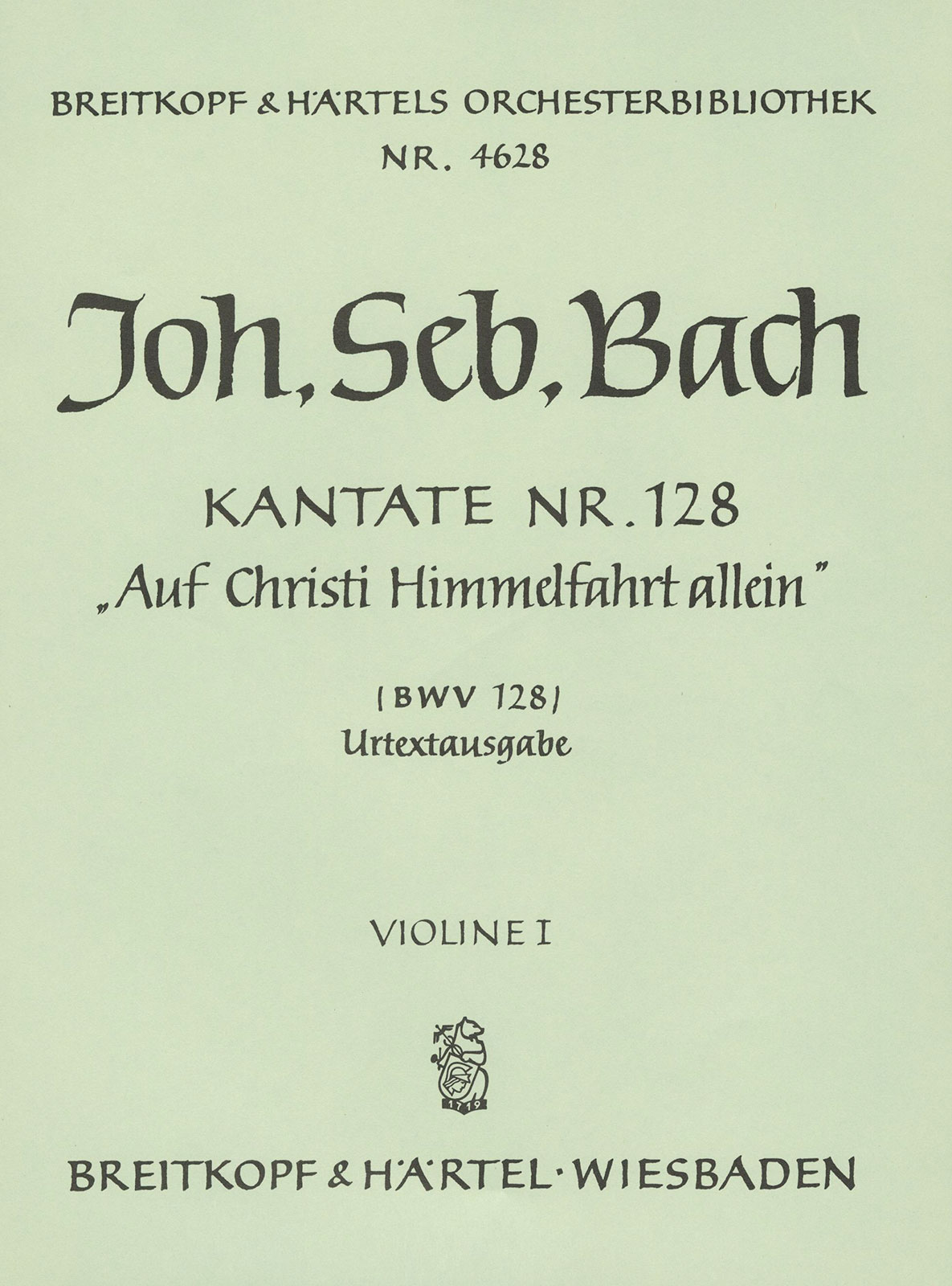 Anderes Coverbild Kantate BWV 128 ‘Auf Christi Himmelfahrt allein’