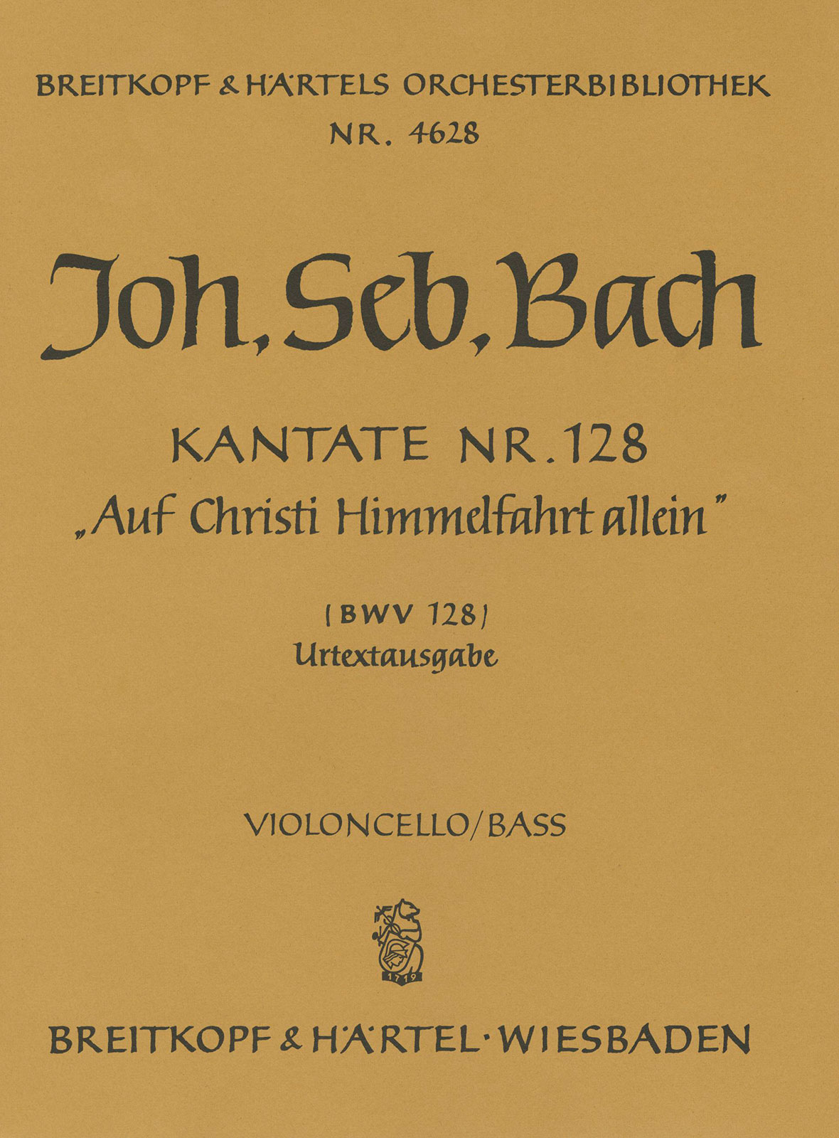 Vorderes Coverbild Kantate BWV 128 ‘Auf Christi Himmelfahrt allein’