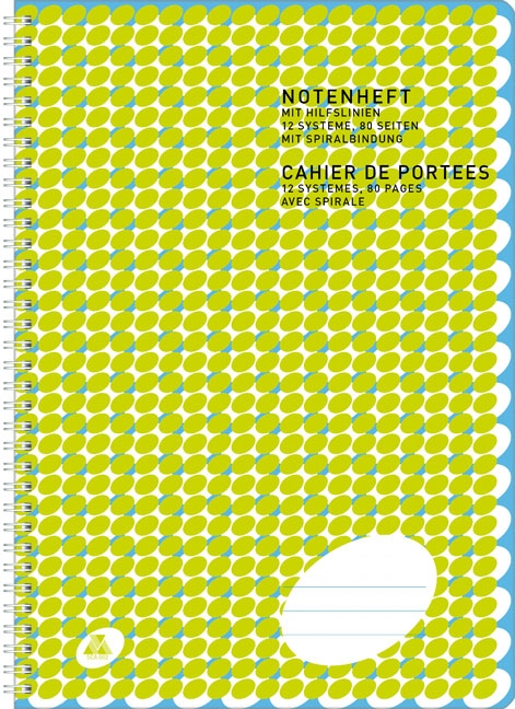 Vorderes Coverbild Notenheft  40 Blatt