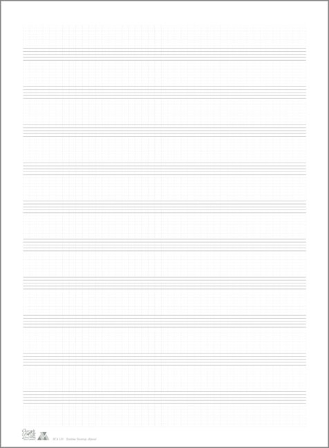 Vorderes Coverbild Notenpapier Siestrop mit Hilfslinien