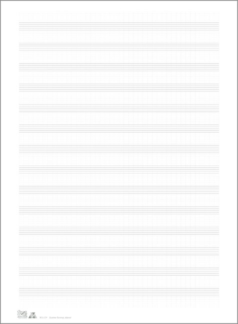 Vorderes Coverbild Notenpapier Siestrop mit Hilfslinien