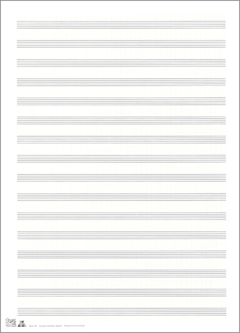 Vorderes Coverbild Notenpapier Siestrop mit Hilfslinien