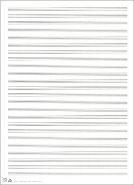 Vorderes Coverbild Notenpapier Siestrop mit Hilfslinien