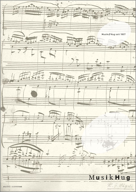 Vorderes Coverbild Musik HUG Notenheft 12 Syst 40 Seiten
