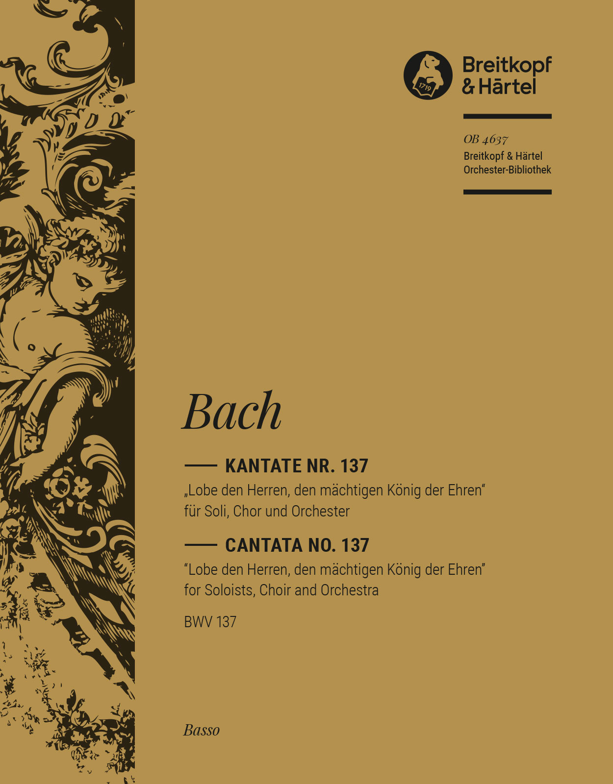 Vorderes Coverbild Kantate BWV 137 „Lobe den Herren, den mächtigen König der Ehren“