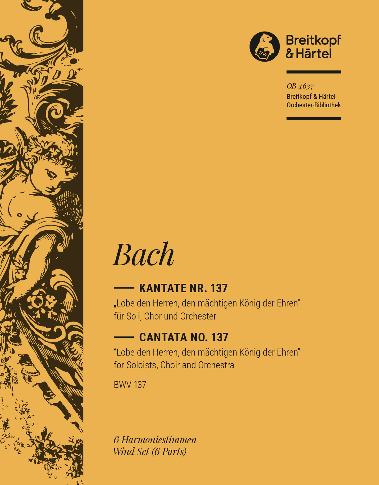 Vorderes Coverbild Kantate BWV 137 „Lobe den Herren, den mächtigen König der Ehren“