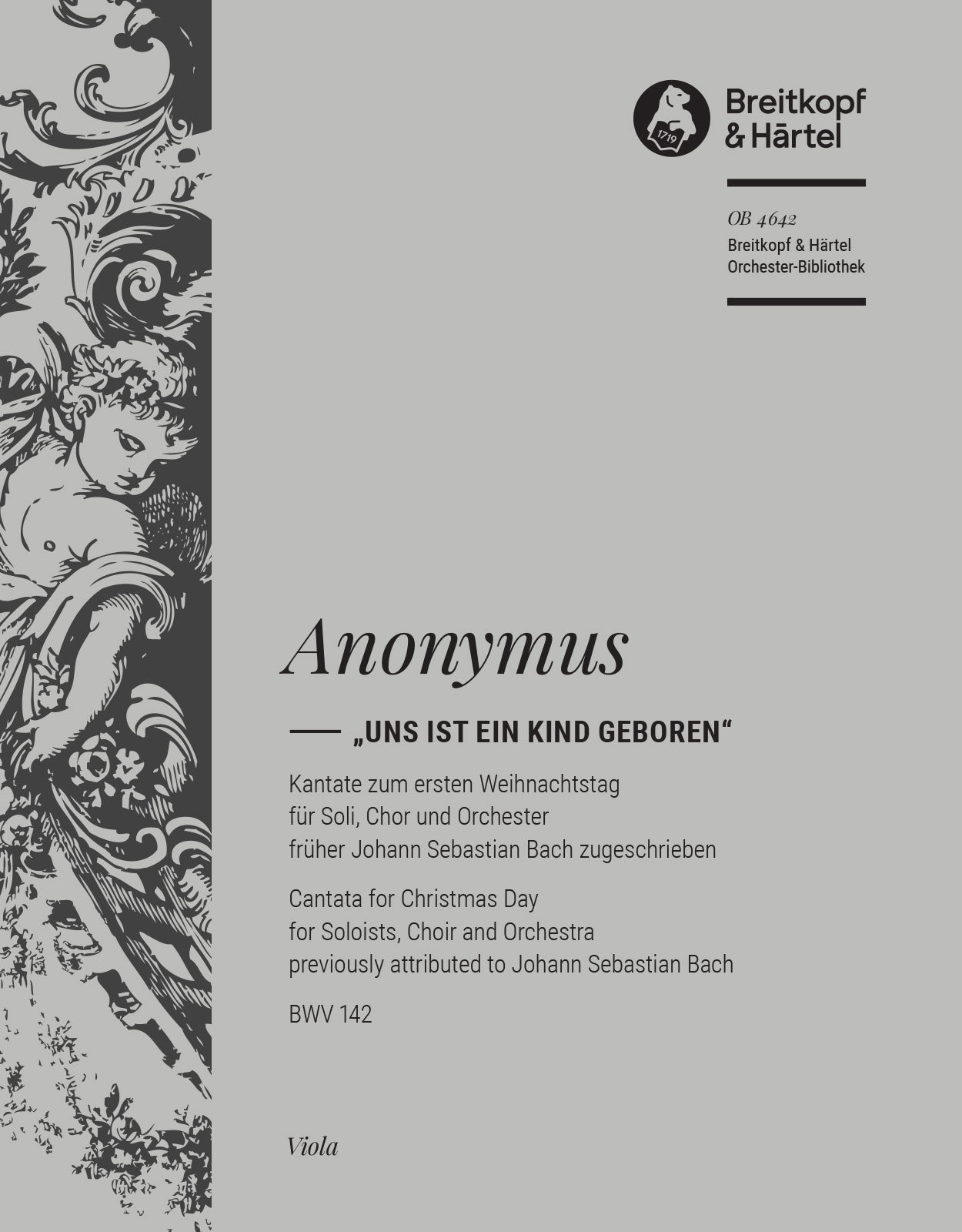 Vorderes Coverbild Kantate BWV 142 „Uns ist ein Kind geboren“