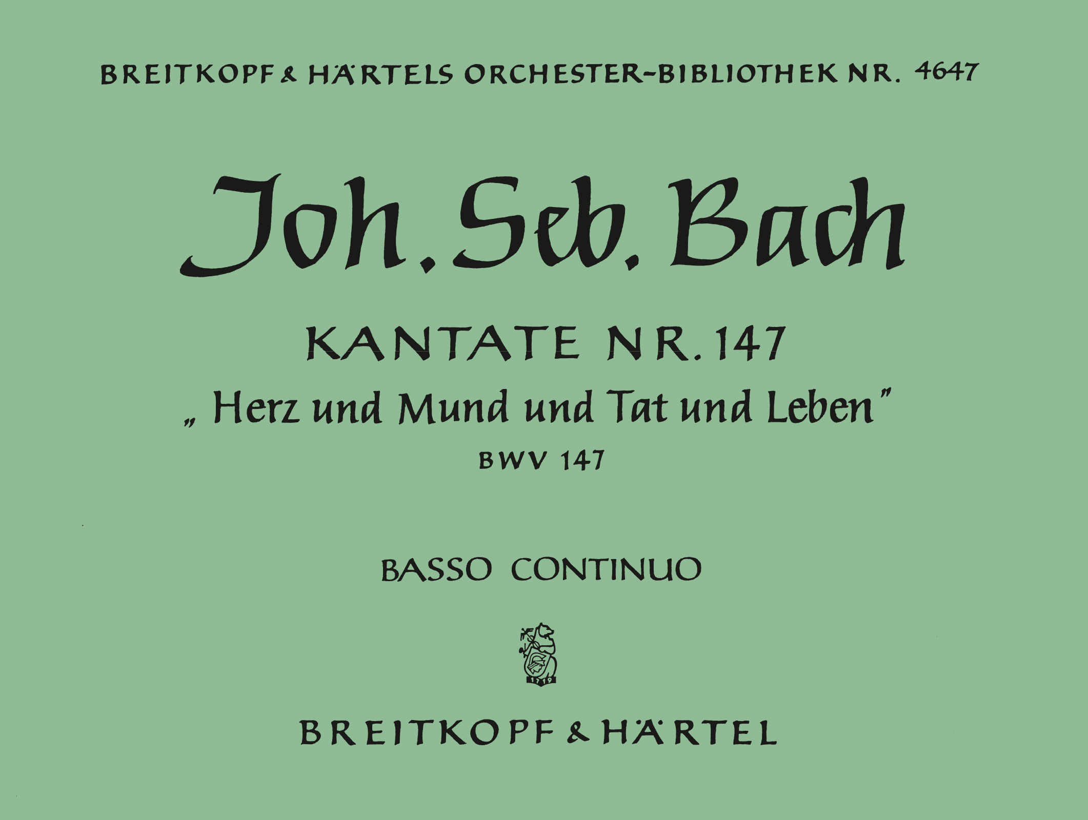 Vorderes Coverbild Kantate BWV 147 „Herz und Mund und Tat und Leben“