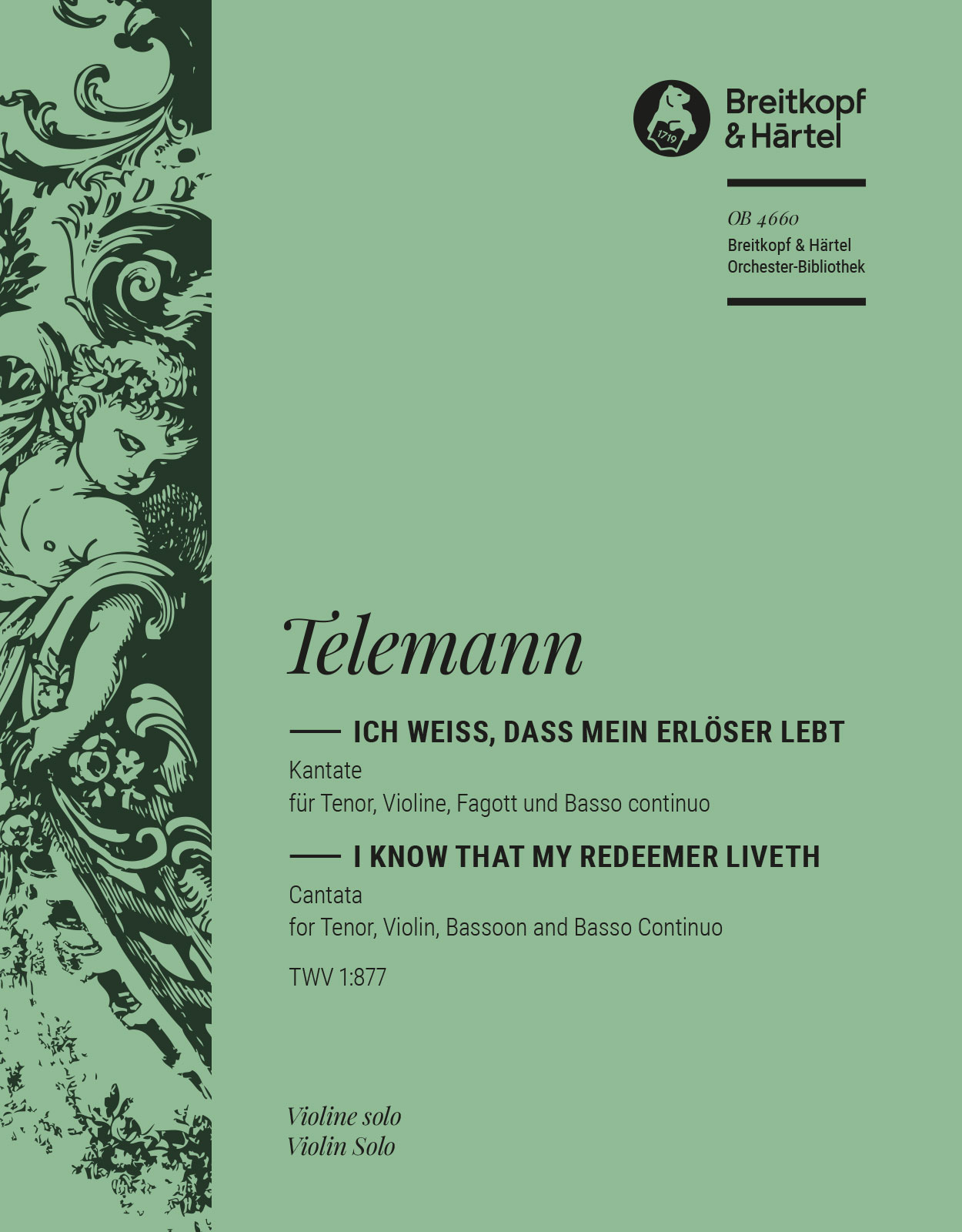 Vorderes Coverbild „Ich weiß, dass mein Erlöser lebt“ TWV 1:877