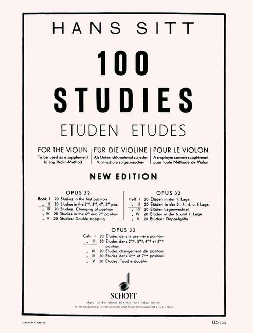Vorderes Coverbild 100 Etüden op. 32