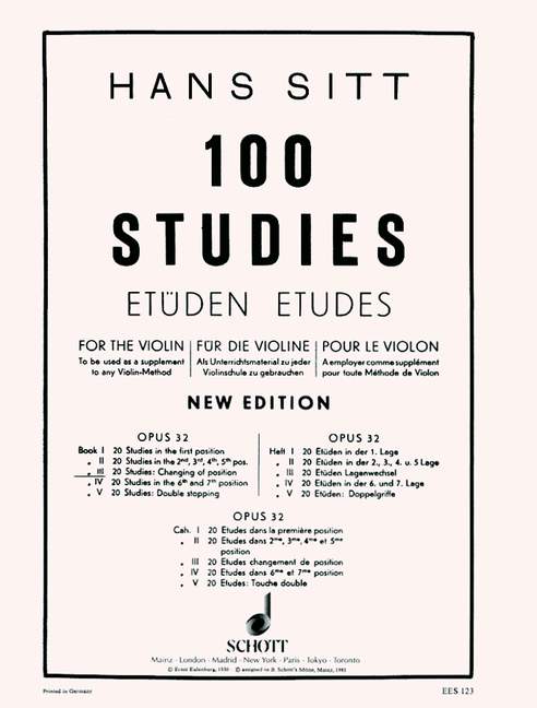 Vorderes Coverbild 100 Etüden op. 32