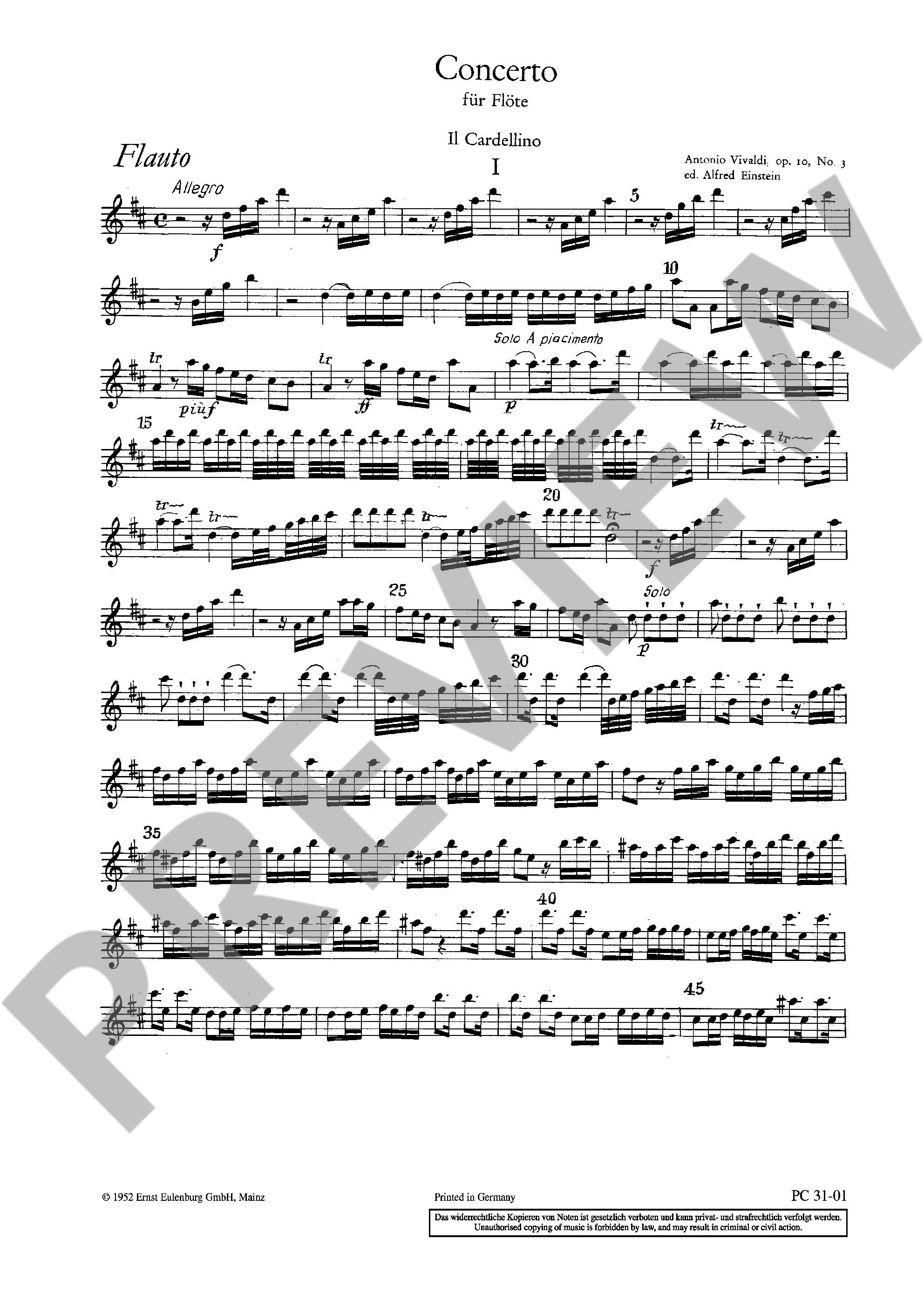 Anderes Coverbild Concerto D-Dur op. 10/3 RV 428/PV 155
