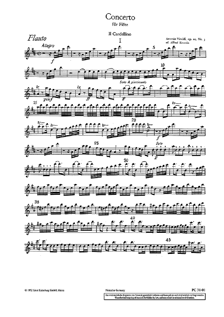 Vorderes Coverbild Concerto D-Dur op. 10/3 RV 428/PV 155