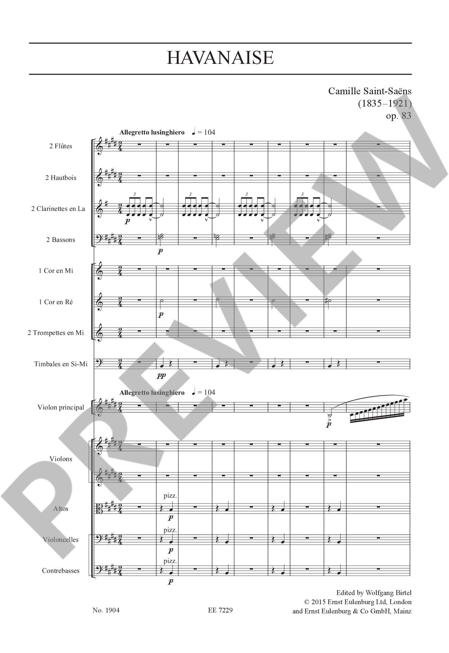 Anderes Coverbild Havanaise op. 83 (1887)