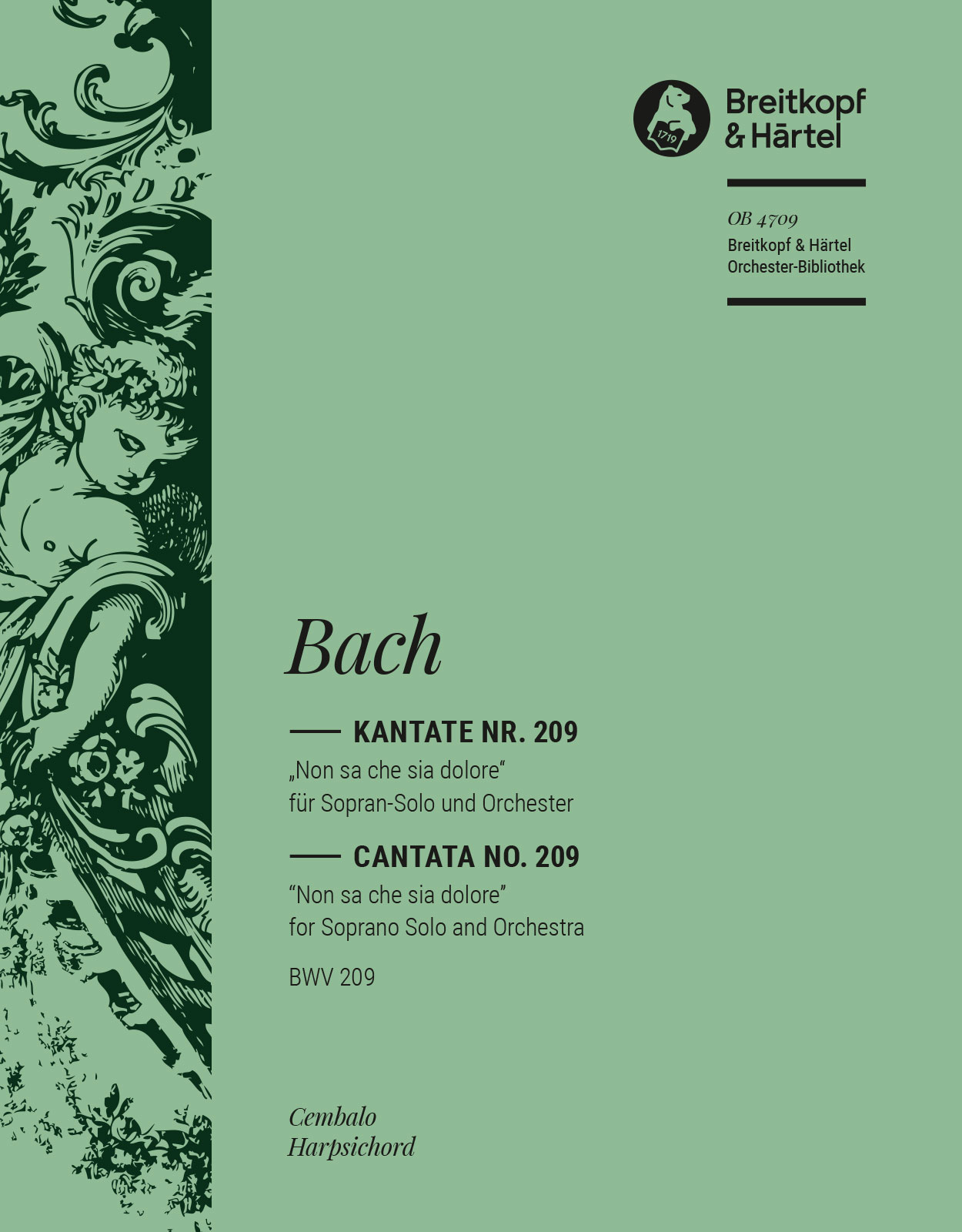 Vorderes Coverbild Kantate BWV 209 Non sa che sia dolore