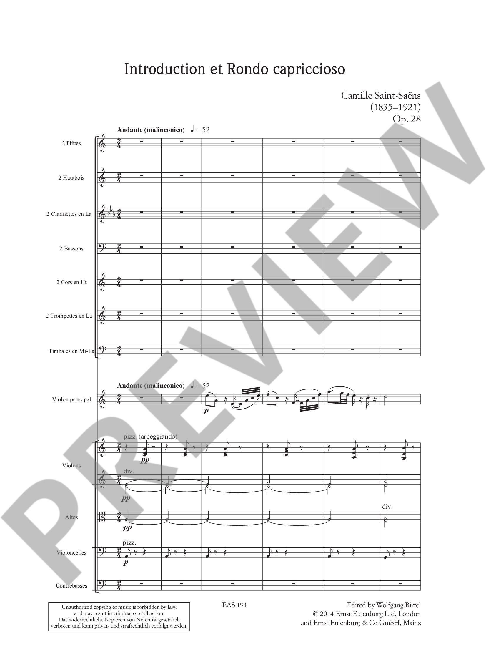 Anderes Coverbild Introduction et Rondo capriccioso / Havanaise op. 28 u. op. 83 (1863)