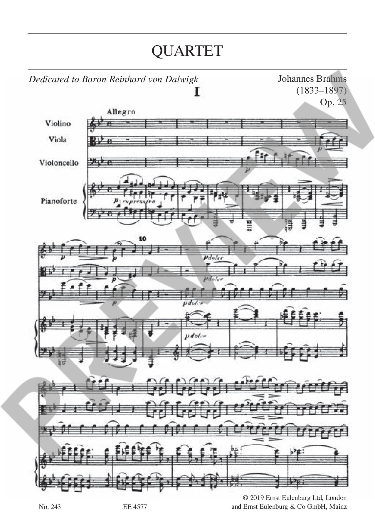 Anderes Coverbild Klavierquartett g-Moll op. 25