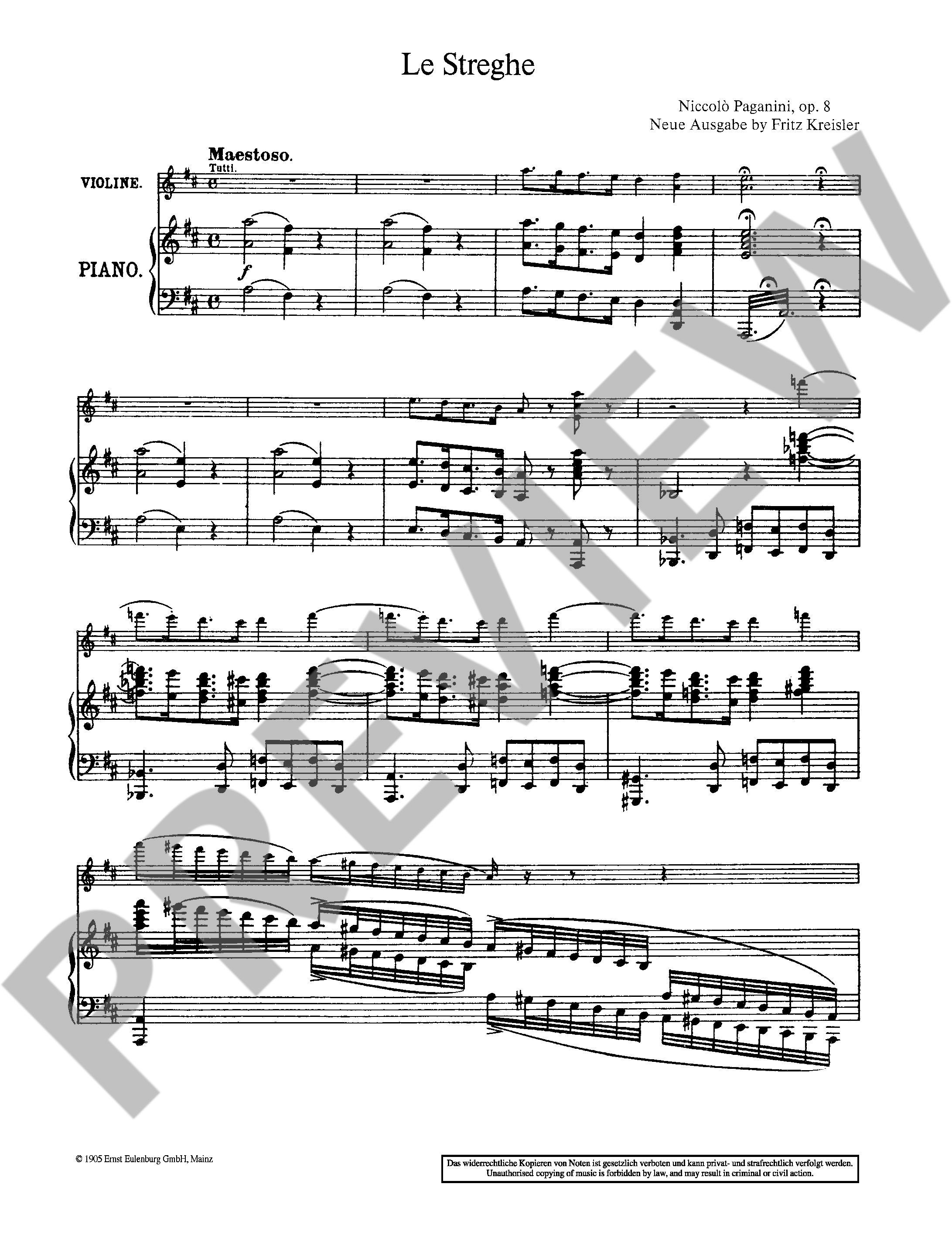 Anderes Coverbild Le Streghe op. 8