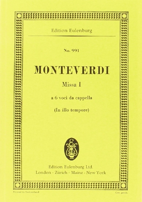 Vorderes Coverbild Messa Nr. I C-Dur (1610)
