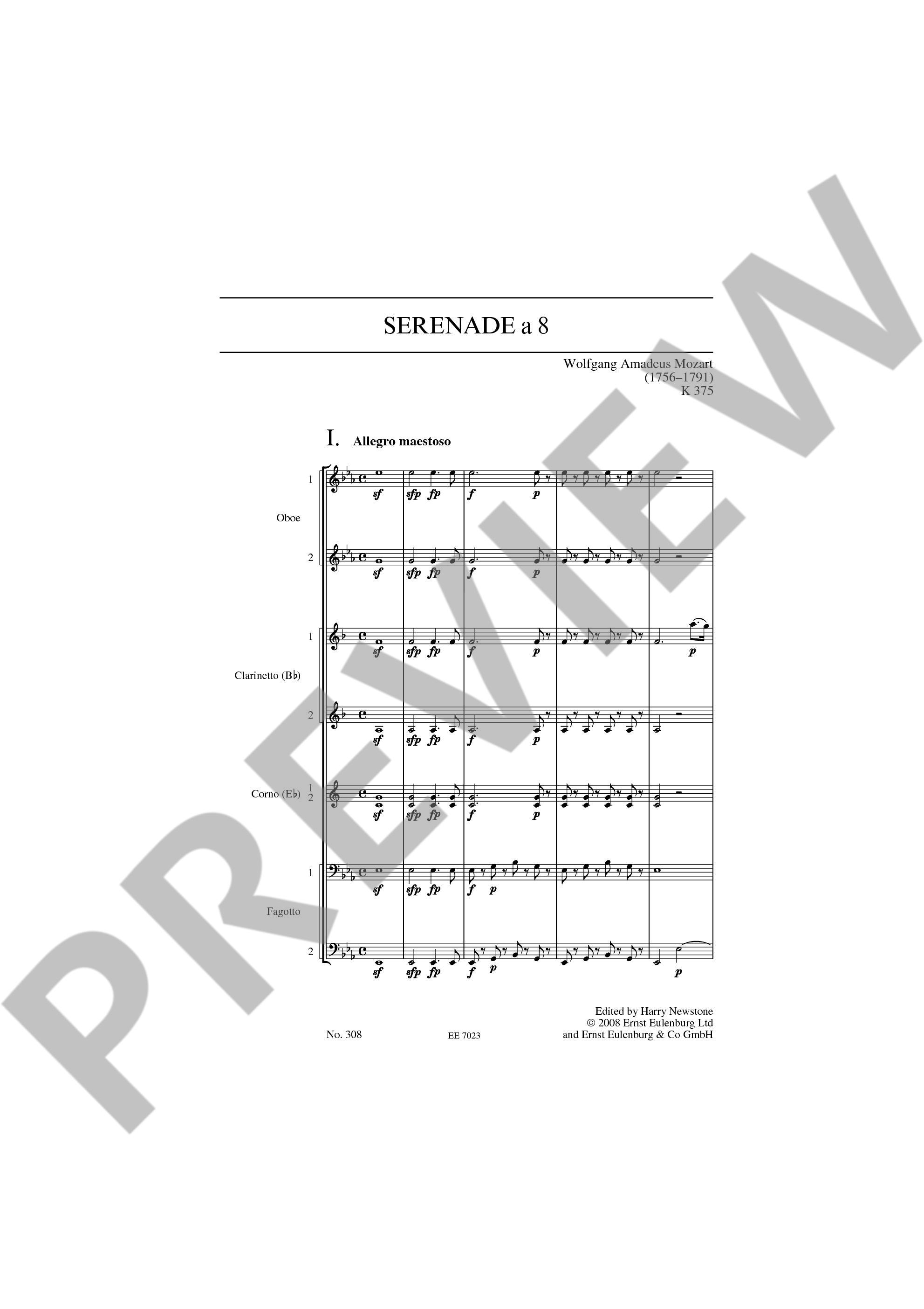 Anderes Coverbild Serenade a 8 Es-Dur KV 375 (1781)
