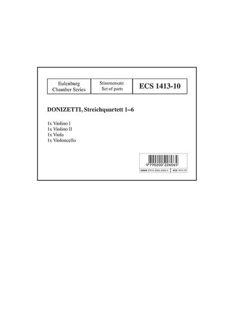 Vorderes Coverbild Streichquartette Nr. 1-6 (1817 - 1819)