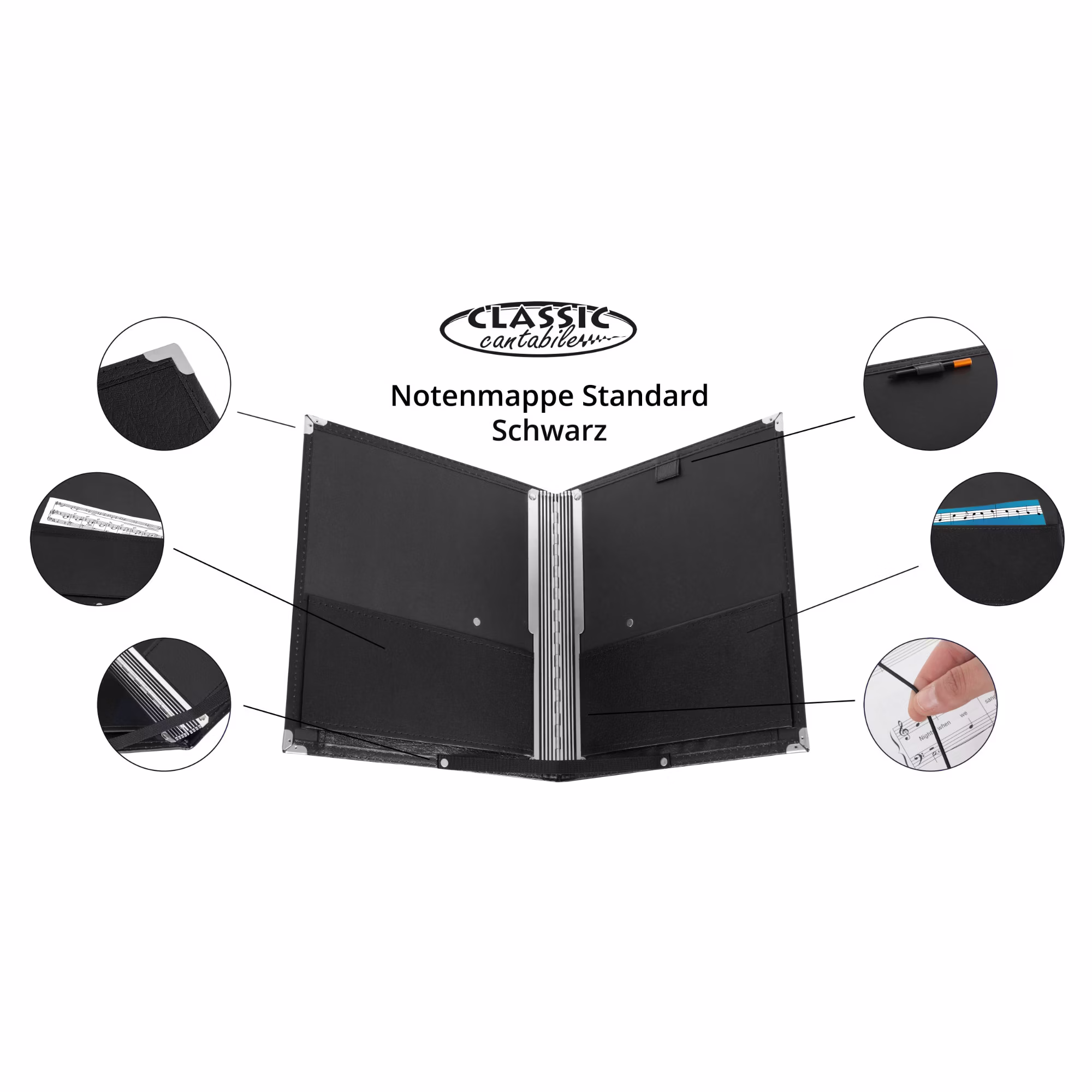 Anderes Coverbild Classic Cantabile Notenmappe Standard - Schwarz