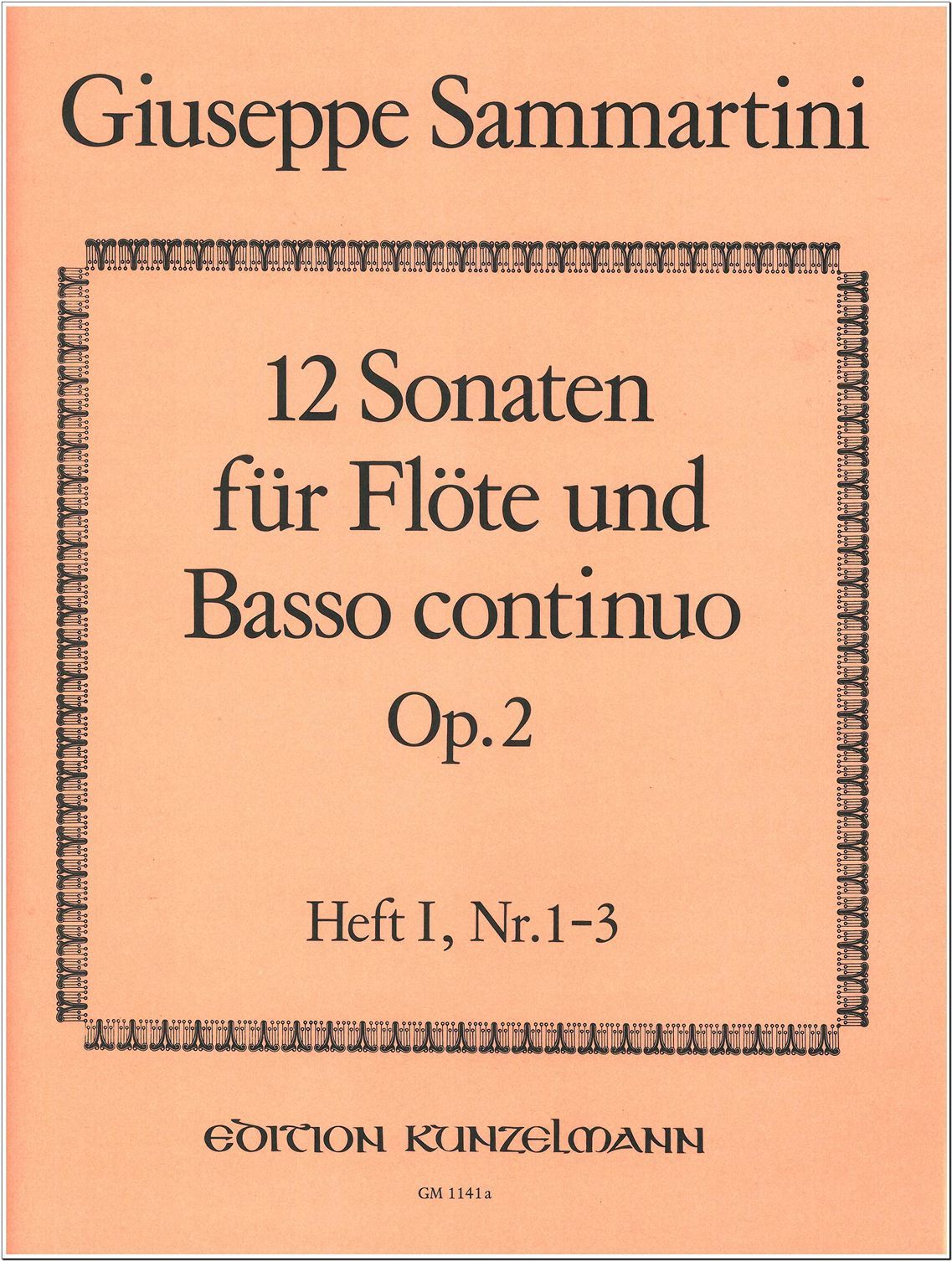 Vorderes Coverbild 12 Sonaten für Flöte, Band 1 op. 2/1-3