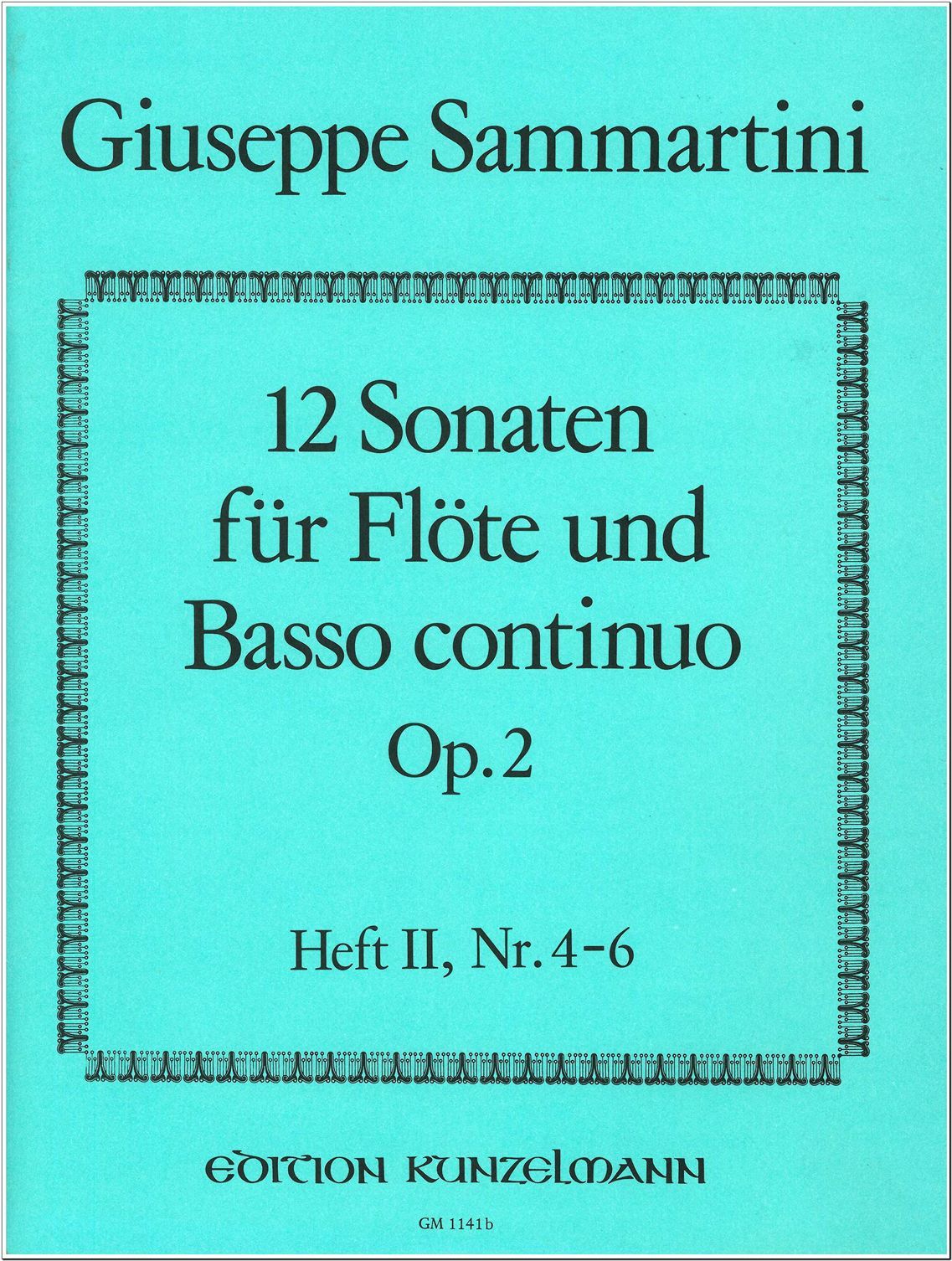 Vorderes Coverbild 12 Sonaten für Flöte, Band 2 op. 2/4-6
