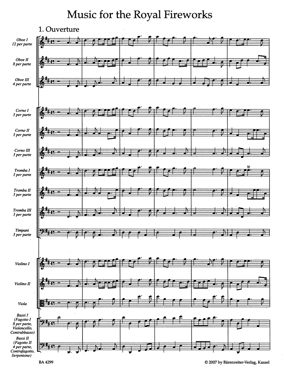 Anderes Coverbild Feuerwerksmusik HWV 351