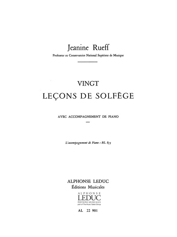 Vorderes Coverbild 20 Lecons de solfege - avec Accompagnement de Piano